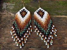 Native Style, Seed Bead Earrings, Seed Bead Jewelry, Turquoise Earrings, Long Earrings, Boho Earrings, Beaded Earrings, Bead Work, Seed Beads