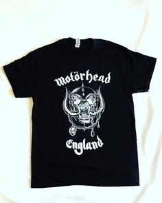 Motörhead T shirt officially licensed merch Rocker Short Sleeve T-shirt For Streetwear, Punk Black T-shirt For Biker Events, Band Merch Shirt With Logo Print, Band Merch Tops With Logo Print, Alternative Style Fan Merchandise Shirt With Screen Print, Band Merch Short Sleeve Shirt For Fans, Band Merch Short Sleeve Shirt, Short Sleeve Band Merch Shirt, Black Rocker T-shirt With Band Logo