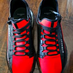 Worn Pair Of Men's Givenchy Sneakers Some Scuffs On Inner Sole But Other Than That Really Good Condition. Comes With Dust Bags And Authentic Cards. Size 13 Givenchy Sneakers, Givenchy Shoes, Givenchy Paris, Mens Shoes Sneakers, Size 13, Givenchy, Men's Shoes, Dust Bag, Shoes Sneakers