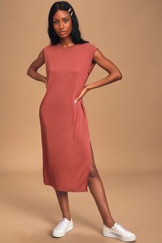 Dresses for Women | Best Women's Dresses Online Longline Dress For Spring Date Night, Longline Dress For Date Night In Spring, Spring Longline Midi Dress For Night Out, Spring Sleeveless Knee-length Dress With Side Slits, Casual Midi-length Dresses With Side Slits, Casual Dress With Side Slits For Day Out, Casual Dresses With Side Slits For Day Out, Casual Longline Midi Dress For Day Out, Fall Knee-length Dress With Side Slits