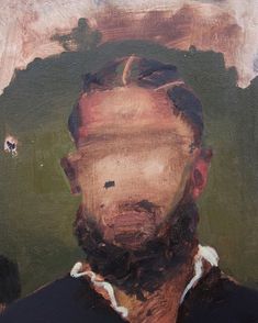 an oil painting of a man's face