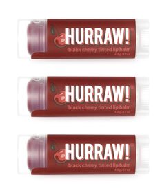 PRICES MAY VARY. THREE 4.8g/.17oz Oval Tubes of Black Cherry Tinted Lip Balm packaged in a white HURRAW! branded pillow box. A gorgeous RED SHEER TINT is included for your kissers on this balm! The perfect everyday balm for a subtly enhanced natural look. All natural organic flavor makes it tart and yum …mmm! Made with certified organic, vegan, and raw ingredients. Hurraw! Lip Balms are certified 100% all natural origin, cruelty and gluten free. Non-GMO. Bee, Shea, Soy and Palm Free. CRITERIA: H Tinted Burts Bees Lip Balm, Burts Bees Tinted Lip Balm Red Dahlia, Cherry Carmex Lip Balm, Hurraw Black Cherry Lip Balm, Lip Balm Packaging, Vintage Lip Balm Tin, Lip Primer, Smooth Lips, Chai Spice