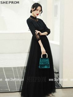 $96.49, Asian Retro Long Black Evening Dress With Collar Bubble Sleeves No#AM79015 at SheProm. #SheProm is an online store with thousands of dresses, range from Formal,Black,A Line Dresses,Long Dresses,Vintage Dresses and so on. Not only selling #FormalDresses more and more trendy dress styles will be updated daily to our store. Shop now to get $5-10 off! Frog Dress For Women, Chic Black Evening Dress For Winter, Chic Black Winter Evening Dress, Long Sleeve Black Midi Dress For Wedding, Black Long Sleeve Midi Dress For Wedding, Black Cocktail Evening Dress For Winter, Black Long Sleeve Dresses For Prom, Black Winter Prom Evening Dress, Black Floor-length Evening Dress For Winter