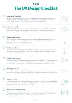 the ux design checklist