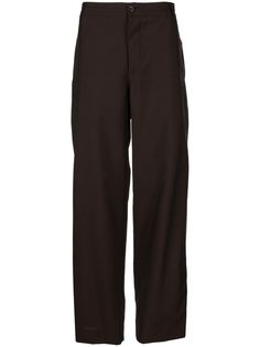 chocolate brown virgin wool-mohair blend front button and zip fastening front button and zip fastening two rear patch pockets belt loops straight leg Fantasy Gowns, Airport Fashion, Straight Trousers, Pocket Belt, Wool Pants, Straight Leg Trousers, Straight Pants, Trouser Pants, Mens Trousers