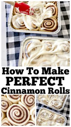 how to make perfect cinnamon rolls in the oven and then bake them for dinner