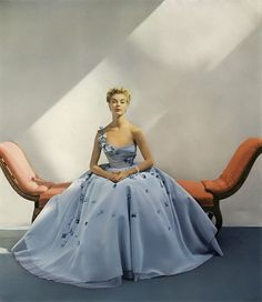 Francesco Scavullo, Blue Ball Gowns, Moda Vintage, Vintage Vogue