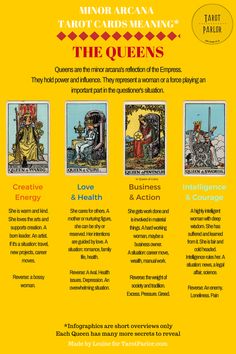 an advertisement for tarot cards showing the four main elements in tarot card meanings