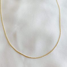 LE sensor necklace Holly Chain Necklace 18” Minimalist Yellow Gold Chain Necklace With Ball Chain, Minimalist Yellow Gold Ball Chain Necklace, Classic Ball Chain Necklace As Gift, Everyday Gold Ball Chain Necklace, Everyday Minimalist Ball Chain Necklace, 14k Gold Filled Ball Chain Necklace As Gift, Ball Chain Link Necklace For Gifts, 14k Gold-filled Ball Chain Necklace, Gift Ball Chain Link Necklace