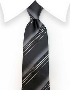 Modern Standard Tie For Office, White Ties For Black Tie Events, Classic Gray Tie For Black Tie Events, Gray Standard Tie For Formal Occasions, Gray Standard Tie For Office, Gray Office Tie, Elegant Gray Suit And Tie Accessories For Office, Elegant Gray Suit And Tie Accessories For Formal Occasions, Elegant Gray Business Tie