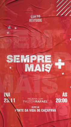 a poster with the words sempre mais and an image of people on it