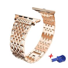 Apple Watch Bling Women Band, Shiny Diamond Crystal Bracelet Strap Premium Steel Wristband For iWatch 38mm 40mm 41mm 42mm 44mm 45mm Series 7 6 5 4 Watchband The New Apple Watch Series 7 is compatible with all existing bands.Size 38/40mm will fit the new 41mm Apple watch, For the 45mm choose sizes 42/44mm. This cool watch band is available in all Apple watch face sizes 38mm, 40mm, 41mm, 42mm, 44mm, 45mm. The actual band fits wrist sizes up to 6.2" - 10.3" with removable links so you can adjust it New Apple Watch Bands, Apple Watch Bands Fashion, Apple Watch Wristbands, Best Apple Watch, New Apple Watch, Apple Watch Case, Apple Watch Faces, Apple Watch 38mm, Metal Straps