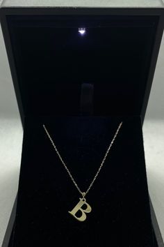 "High quality Initial necklace for everyday wearing. Initial B Letter Necklace Gold 14k, Personalized Initial Necklace, Initial Necklace for Women, Initial Gold Necklace, Gold Initial Pendant *60 Day Return Policy We are committed to your satisfaction. Engraved or non-engraved; if you are not happy with your choice, return it in original condition within 60 days. ITEM DETAILS Material: B Letter Necklace is 14K Solid GOLD (not filled or plated).  * Gold Necklace Chain Length: 18\" inch (45cm)  * 14k Gold Initial Pendant Name Necklace For Formal Occasions, Formal 14k Gold Name Necklace With Initial Pendant, 14k Yellow Gold Name Necklace With Hallmark, Formal 14k White Gold Name Necklace, Formal 14k Yellow Gold Name Necklace, Initial Gold Necklace, Letter Necklace Gold, Initial B, Necklace For Everyday