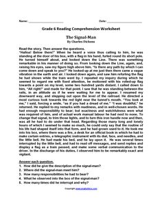 the worksheet for grade 4 reading commension worksheet with answers