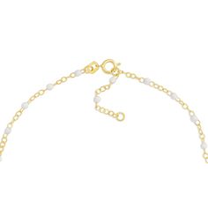 Bring attention to your style with this dainty beaded chain bracelet. 14K gold Small white enamel beads are stationed at regular intervals along the link chain 2.0mm width 6.5- to 7.5-inch adjustable chain; spring-ring clasp Beaded Chain Bracelet, Enamel Beads, 5 To 7, White Enamel, Beaded Chain, Spring Rings, Link Chain, Chain Bracelet, Mothers Day