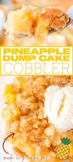 this pineapple dump cake cobbler is so good it's easy to make