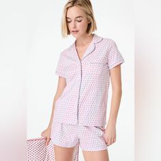 Brand New With Tags! Color: Lilac Size: Xs Sold Out Online! Pink Heart Print Sleepwear For Pajama Party, Pink Heart Print Sleepwear For Summer, Feminine Pink Pajama Shorts For Bedtime, Pink Monkeys, Night Pajama, Cute Pjs, Monkey Print, Roller Rabbit, Pink Bodycon Dresses