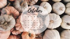 an image of october calendar with pumpkins