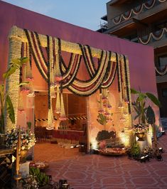 SAW Flower & Decor | Summer pastel decor for the onset of your wedding festivities, with the blessings of the almighty! 🧿 #wedding #weddinginspirations… | Instagram Wedding Vidhi Mandap, Passage Decor, Traditional Entrance, Entrance Walkway, Walkway Decor, Indoor Wedding Decor, Vidhi Mandap, Bollywood Night, Lotus Wedding