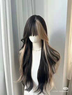 Kpop Dr Hair Claims, Black Lace Wig, Kpop Hair Color, Pretty Hair Cuts, Cool Hair Designs, Hair Inspiration Long, Kpop Hair, Wig Styling, Cosplay Hair