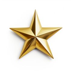 a gold metal star on a white background