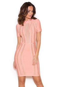 Shine on girl! Our monalisa pink mesh panel bandage dress perfectly fits and contours the body giving you perfect curves. Sweetheart Homecoming Dress, Satin Homecoming Dress, Nature Dress, Houndstooth Dress, Womens Cocktail Dresses, Cocktail Dress Lace, Shine On, Mesh Panel