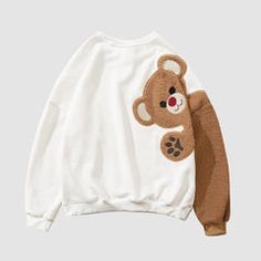 Hello Bear, Full Sleeves Design, Kawaii Hoodies, Couple Clothes, Cute Bear, Winter Jackets Women, Couple Outfits, Bear Print, Cute Bears