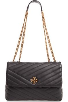 Tory Burch Kira Chevron Leather Crossbody Bag | Nordstrom Crossbody Shoulder Bag With Metal Logo For Travel, Travel Crossbody Shoulder Bag With Metal Logo, Classic Business Bags With Metal Logo, Business Rectangular Shoulder Bag With Metal Logo, Business Bags With Metal Logo, Classic Shoulder Bag With Metal Logo For Everyday, Classic Crossbody Bags With Metal Logo, Rectangular Office Shoulder Bag With Metal Logo, Everyday Rectangular Shoulder Bag With Metal Logo