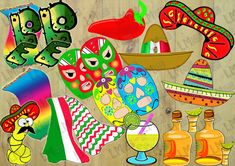 an image of mexican masks and decorations