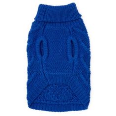 a blue dog sweater on a white background