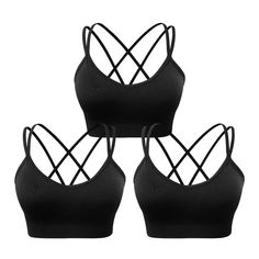 PRICES MAY VARY. 【Cute Crisscross Design】Unique cross back sports bra with strappy back design,When you put on this Beauty sports bra tank on, it will perfectly show your sexy back line. 【Medium Support Bra】This multi-back cross design provides you with extra back support during fitness and provides freedom for your chest，Ideal for medium/low impact sports. 【Soft Breathable Fabric】These padded seamless sports bra made of Nylon + Spandex ,super soft feeling and breathable,high great quality fabri Cute Sports Bra, Crop Bra, Bra Tank, Support Bra, Soft Feeling, Strappy Sports Bras, Seamless Sports Bra, Padded Sports Bra, Yoga Bra