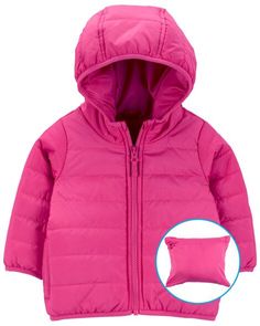 Fold this puffer up and take it on the go wherever they go. This versatile puffer jacket is fully lined and water resistant, too. No extra gear included, just zip me up into my own side pocket for a pack and go design. Have it when you need, pack it when you don't. Family Pjs, Shop Clothing, Side Pocket, Puffer Jacket, The Go, Baby Clothes, Puffer, Shopping Outfit