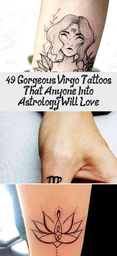 four different tattoos on the wrist and foot