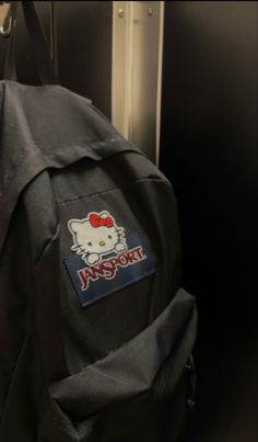 Spiderman Backpack Aesthetic, Hello Kitty Backpack Outfit, Black Jansport Backpacks Hello Kitty, Jansport Hello Kitty Backpack, Jansport Backpacks Hello Kitty, Bookbags For Highschool Aesthetic, Hello Kitty Jansport Backpack, Jansport Bag Aesthetic, Black Jansport Backpacks Aesthetic