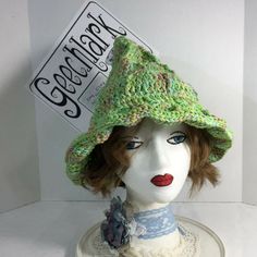 Hedge witch hat, wizard, elf, gnome, beanie, fairy cap, Geechlark 6411 #Geechlark #Witchhat #Casual Hedge Witch Hat, Crochet Witch Hat, Goblin Fairy, Crochet Witch, I Am Really Sorry, Bohemian Hats, Elf Gnome, Forest Core, Crocheted Hat