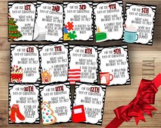 printable christmas gift tags with red ribbon