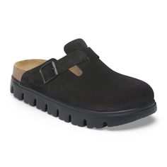 Platform Birkenstock, Birkenstock Papillio, Boston Clogs, Black Birkenstock, Fresh Perspective, Birkenstock Women, Boston Clog, Suede Fashion, Suede Mules