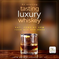 an evening tasting with luxury whiskey