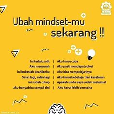 an advertisement with the words'ubah mindset - mu sekarng '