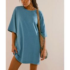 Nwt Essential Extreme Tee Mini From Free People In Color “Adriatic Sea.” Size Xs, Runs Oversized Like Free People Normally Runs. Cute And Casual Dress That’s Easy To Thrown On And Go! Also Has Pockets. Color No Longer Available On Free People! Casual Plain Tops For Beach, Relaxed Blue Tops For Summer, Blue Plain Tops For Loungewear, Plain Blue Tops For Loungewear, Blue Beach Top, Blue Drop Shoulder Tops For Spring, Summer Washed Blue Top For Loungewear, Washed Blue Tops For Summer Loungewear, Oversized Tops For Vacation