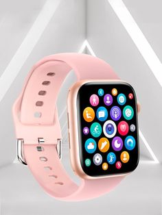 an apple watch is shown with the app icons displayed on it's display screen