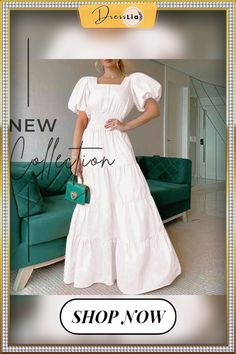 Women Party Maxi Dress Elegant Striped Office Lady Long Dresses Party Dress With Square Neck In Solid Color, Party Midi Dress With Square Neck In Solid Color, Square Neck Solid Color Midi Dress For Party, Solid Color Summer Dress For Garden Party, Summer Garden Party Dress In Solid Color, Summer Garden Party Solid Color Dress, Solid Color Square Neck Maxi Dress For Party, Casual Square Neck Maxi Dress For Evening, Solid Color Short Sleeve Party Dress