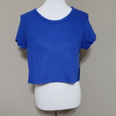 Blue Short Sleeve Crop Top, Oversized, Super Soft Material. Brand New With Tags! Shop With Confidence! I'm A Posh Ambassador Top Rated Seller Fast Shipper Bundle Your Favorites For A Discount! Basic Blue Summer Tops, Basic Blue Tops For Summer, Casual Blue Stretch Crop Top, Blue Crop Top For Day Out, Trendy Blue Crop Top For Day Out, Blue Crew Neck Crop Top For Spring, Blue Relaxed Fit Crop Top For Spring, Relaxed Fit Blue Crop Top For Spring, Casual Blue T-shirt For Day Out