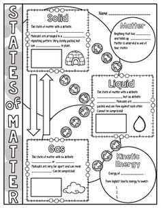 the science worksheet for students to learn matter