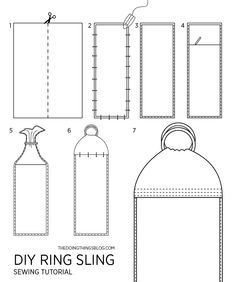 the instructions for how to make a ring sling