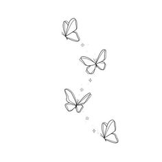 Dainty Butterfly Drawing, Tattoo Ideas Boys, Three Butterflies Tattoo, Simplicity Tattoos, Marker Drawing Ideas, Tattoo Future, Temporary Tattoo Ideas, Mini Tats, Markers Drawing Ideas