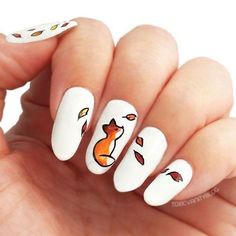 Foxy Nails, Sunny Nails, Animal Nail Art, City Nails, Nails Trend, Fall Nail Art Designs