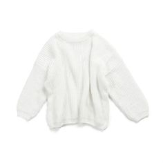 The perfect chunky knit sweater for your little one. This sweater fits slightly oversized for a comfortable slouchy look. Layer with a shirt or baby bodysuit! Color: White Sweater Png, Knit Oversized Sweater, Baby Boy Sweater, Chunky Knit Sweater, Oversized Knitted Sweaters, Knitting Girls, White Sweater, Chunky Knits Sweater, Loose Tops