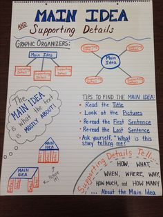 the main idea and supporting details for this project is to help students understand what they are doing