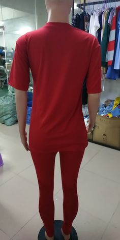 Solid Round Neck Short Sleeve Tops+jogging Pants Plus Size Set Casual Stretch Tracksuit In Solid Color, Casual Stretch Sets With Pockets, Casual Stretch Tracksuit For Jogging, Casual Red Tracksuit For Loungewear, Casual Stretch Plain Sets, Casual Plain Stretch Sets, Solid Color Athleisure Sets For Leisure, Stretch Solid Color Sweatpants, Casual Red Activewear